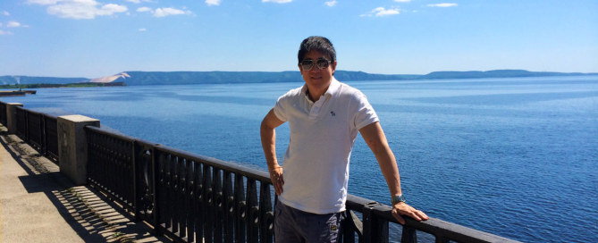 Producer Stephen Mao on location producing films in Tolyatti, Russia