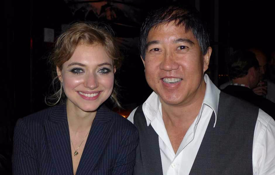 Imogen Poots and Stephen Mao at the Filth after-party